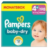Artikelbild 1 für Pampers® Windeln baby-dry™ Monatsbox Gr. 4+ (10-15 kg) für Babys und Kleinkinder, 198 St., Artikelnummer 273017