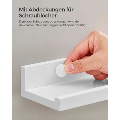 Artikelbild 10 für SONGMICS Wandregale weiß 38,0 x 10,0 x 2,0/5,0 cm, 1 St., Artikelnummer 262529