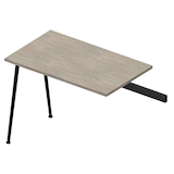 Artikelbild 1 für Quadrifoglio Anbautisch X3 beton, grau rechteckig 100,0 x 60,0 x 75,0 cm, Artikelnummer 592459