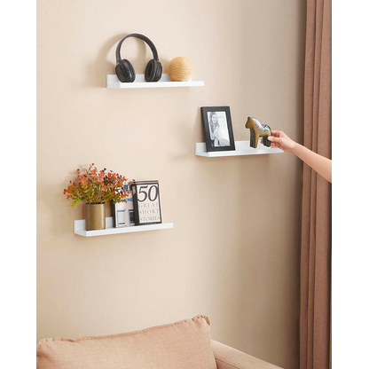 Artikelbild 7 für SONGMICS Wandregale weiß 38,0 x 10,0 x 2,0/5,0 cm, 1 St., Artikelnummer 262529