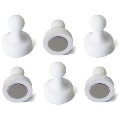 Artikelbild für ALLboards Magnet weiß, Metall 1,9 x 2,5 cm, 6 St., Artikelnummer 503229