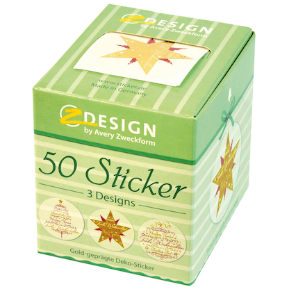 Artikelbild 2 für AVERY Zweckform Aufkleber Weihnachtsmotive, 50 Etiketten, Artikelnummer 723789