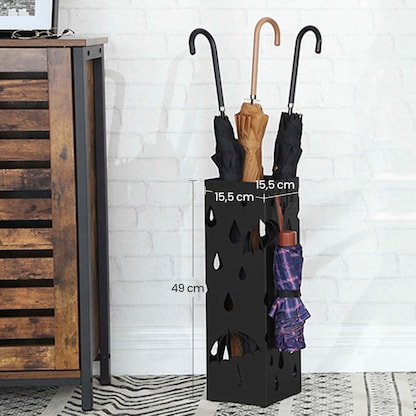 Artikelbild 4 für SONGMICS Schirmständer LUC49B schwarz, Metall, Artikelnummer 760252