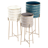 Artikelbild 1 für HAKU Möbel Pflanzenständer-Set Metall, Ø 29,0/26,0/22,0 cm gold, 3 Set, Artikelnummer 557862