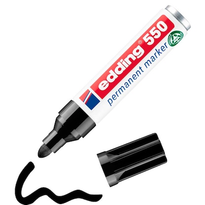 Artikelbild für edding 550 Permanentmarker schwarz 3,0 - 4,0 mm, 1 St., Artikelnummer 185058