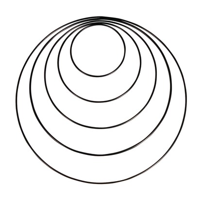 Artikelbild für Rayher Metallringe-Set beschichtet schwarz Ø je 1 Stück 10,0/15,0/20,0/25,0/30,0 cm, 5 St., Artikelnummer 629214