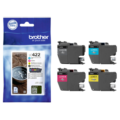 Artikelbild für brother LC-422VAL schwarz, cyan, magenta, gelb Druckerpatronen, 4er-Set, Artikelnummer 726212