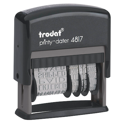 Artikelbild 5 für trodat Datumstempel mit Text printy dater 4817 selbstfärbend schwarz ohne Logo, 1 St., Artikelnummer 241364