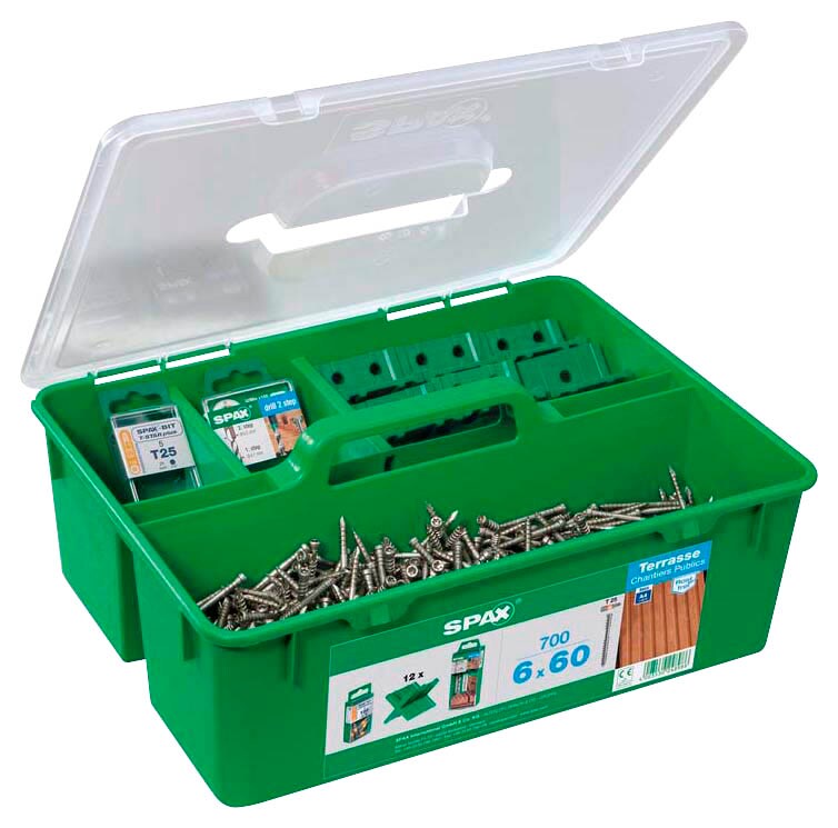 SF 32620 - Edelstahl Vierkant Typ 17 Holz & Deck Schraube Sortiment, #8