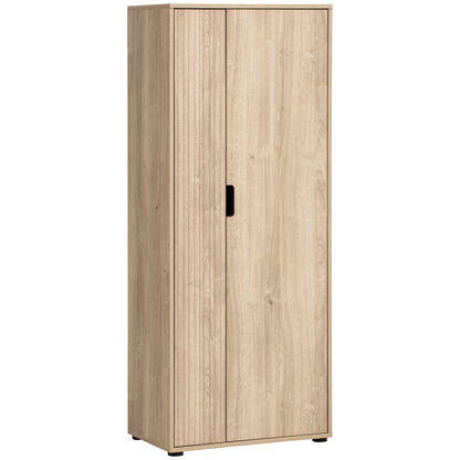 Artikelbild für MÖBELPARTNER Aktenschrank Emmik, 702040 weiß-eiche 3 Fachböden 62,1 x 41,0 x 163,6 cm, Artikelnummer 610578