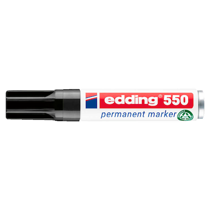 Artikelbild 3 für edding 550 Permanentmarker schwarz 3,0 - 4,0 mm, 1 St., Artikelnummer 185058