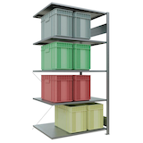 Artikelbild 1 für SCHULTE Anbau-Schwerlastregal MULTIplus 150 12585 silber 100,0 x 80,0 x 200,0 cm, Artikelnummer 160319