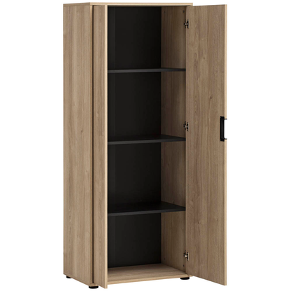 Artikelbild 3 für MÖBELPARTNER Aktenschrank Emmik, 702040 weiß-eiche 3 Fachböden 62,1 x 41,0 x 163,6 cm, Artikelnummer 610578