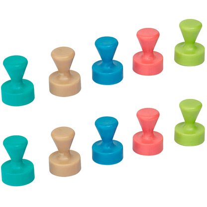 Artikelbild für MAUL Kegelmagnete farbsortiert, Metall Ø 1,2 x 1,6 cm, 10 St., Artikelnummer 277992