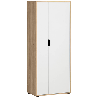 Artikelbild für MÖBELPARTNER Aktenschrank Emmik, 702041 weiß-eiche, weiß 3 Fachböden 62,1 x 41,0 x 163,6 cm, Artikelnummer 610566