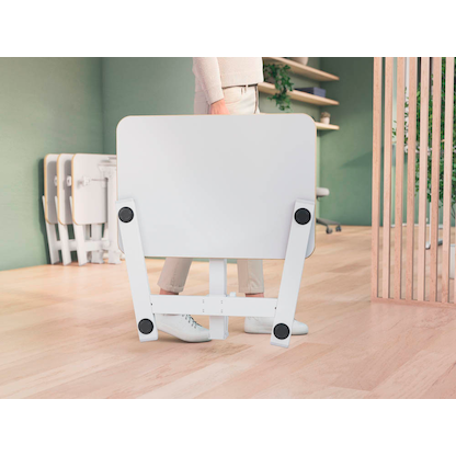 Artikelbild 14 für AKTION: LEITZ Ergo Compact höhenverstellbarer Schreibtisch weiß rechteckig abgerundet, T-Fuß-Gestell weiß 65,0 x 46,0 cm + GRATIS 2x LEITZ Notizbuch DIN A6 kariert, Artikelnummer 718696