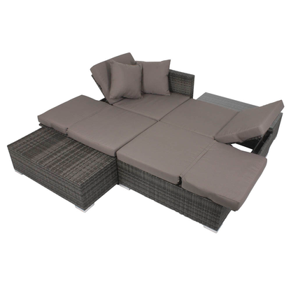 Artikelbild 9 für Garden Pleasure Loungegruppe Alcudia, grau Kunststoff, Metall, 10-teilig, Artikelnummer 231688