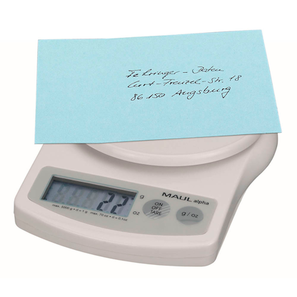 Artikelbild für MAUL Briefwaage MAULalpha weiß für max. 5,0 kg, Artikelnummer 304154
