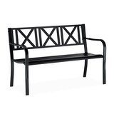 Artikelbild 1 für relaxdays Gartenbank 10026112_0 schwarz Metall 127,0 cm, Artikelnummer 767907