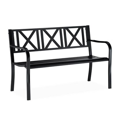 Artikelbild für relaxdays Gartenbank 10026112_0 schwarz Metall 127,0 cm, Artikelnummer 767907