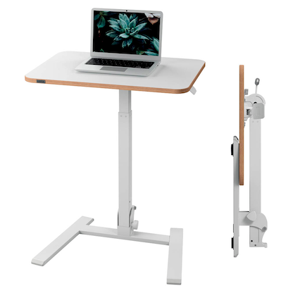 Artikelbild 3 für AKTION: LEITZ Ergo Compact höhenverstellbarer Schreibtisch weiß rechteckig abgerundet, T-Fuß-Gestell weiß 65,0 x 46,0 cm + GRATIS 2x LEITZ Notizbuch DIN A6 kariert, Artikelnummer 718696