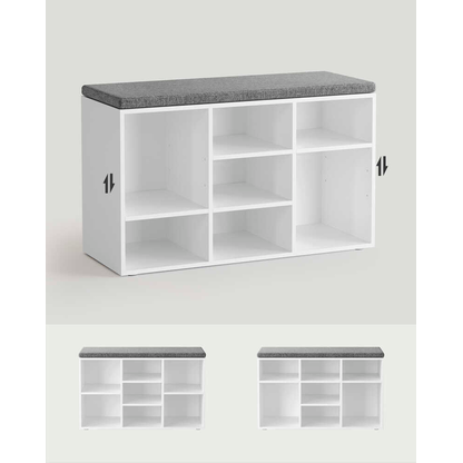 Artikelbild 8 für VASAGLE Schuhbank LHS009W14 weiß, grau Holz 78,6 cm, Artikelnummer 760318