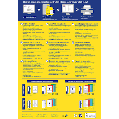 Artikelbild 3 für AVERY Zweckform Ordneretiketten L4759-25 weiß, 30 Blatt, Artikelnummer 345645