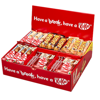 Artikelbild 2 für KitKat Sortimentskarton Schokoriegel 64 St./2629,0 g, Artikelnummer 339159