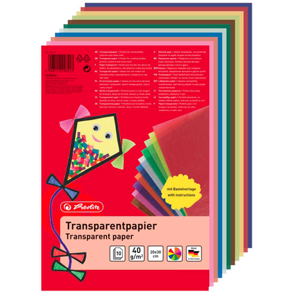 Artikelbild für herlitz Transparentpapier farbsortiert 120 g/m² 10 Blatt, Artikelnummer 801286