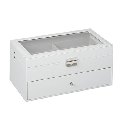 Artikelbild 4 für relaxdays Brillenbox weiß 33,5 x 19,5 x 15,5 cm, 1 St., Artikelnummer 605273