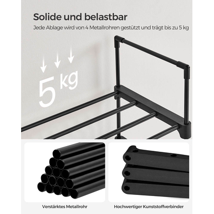 Artikelbild 8 für SONGMICS Schuhregal schwarz 45,0 x 30,0 x 174,0 cm, 1 St., Artikelnummer 260959