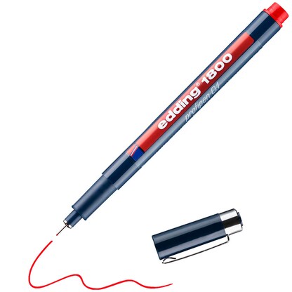 Artikelbild für edding 1800 profipen Fineliner rot 0,25 mm, 1 St., Artikelnummer 603403