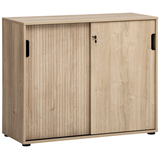 Artikelbild 1 für MÖBELPARTNER Schiebetürenschrank Emmik, 702042 weiß-eiche 1 Fachboden 100,1 x 41,0 x 83,6 cm, Artikelnummer 610804