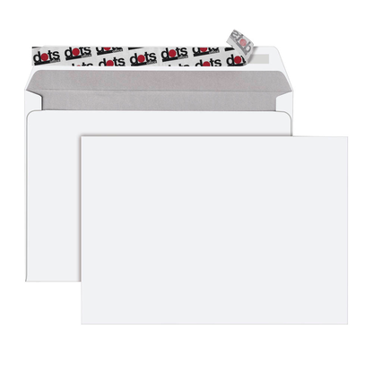 Artikelbild für dots Briefumschläge DIN C5 ohne Fenster weiß haftklebend 250 St., Artikelnummer 118166