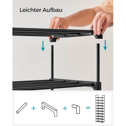 Artikelbild 9 für SONGMICS Schuhregal schwarz 45,0 x 30,0 x 174,0 cm, 1 St., Artikelnummer 260959