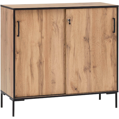 Artikelbild für MÖBELPARTNER Schiebetürenschrank 2000, 701516 landhaus-eiche 2 Fachböden 100,1 x 41,0 x 96,6 cm, Artikelnummer 183964