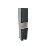 Artikelbild 1 für fm Regalschrank Sidney, 4260429769193 weiß, lavagrau 40,0 cm 44,2 cm, 1 St., Artikelnummer 413441