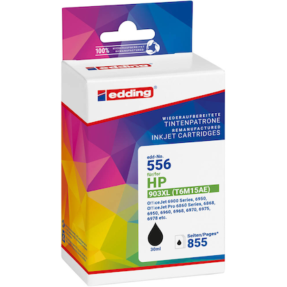 Artikelbild 2 für edding EDD-556 schwarz Druckerpatrone kompatibel zu HP 903XL (T6M15AE), Artikelnummer 110781