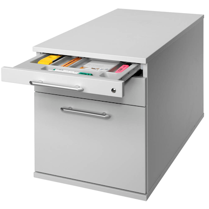 Artikelbild 7 für HAMMERBACHER Solid Rollcontainer lichtgrau 3 Auszüge 42,8 x 80,0 x 51,2 cm, Artikelnummer 293542