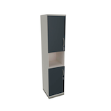 Artikelbild 1 für fm Regalschrank Sidney, 4260429769209 weiß, lavagrau 40,0 cm 44,2 cm, 1 St., Artikelnummer 413514