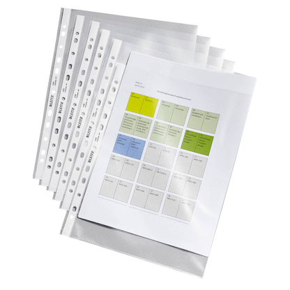 Artikelbild 9 für AKTION: LEITZ Prospekthüllen 4790 DIN A4 transparent genarbt 0,09 mm, 100 St., Artikelnummer 663957
