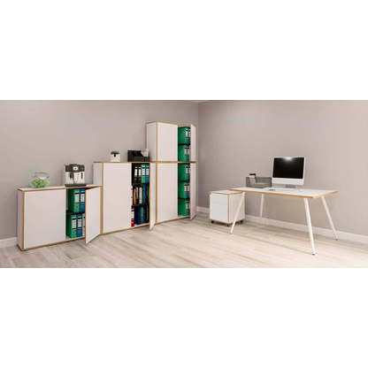 Artikelbild 4 für VCM my office Salia Schreibtisch weiß rechteckig, 4-Fuß-Gestell weiß 110,0 x 50,0 cm, Artikelnummer 404966