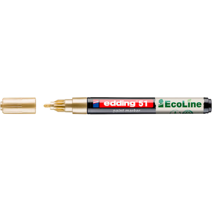 Artikelbild 2 für edding 51 EcoLine Lackmarker gold 1,0 - 2,0 mm, 1 St., Artikelnummer 661047
