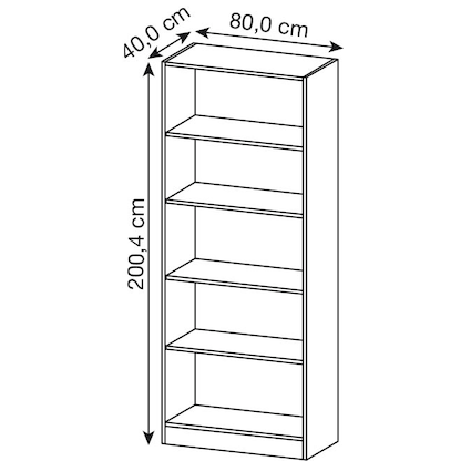 Artikelbild 2 für HAMMERBACHER Aktenregal 6000 lichtgrau 80,0 x 40,0 x 200,4 cm, 1 St., Artikelnummer 858819