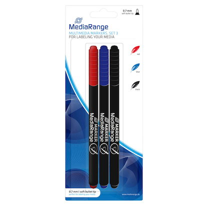 Artikelbild für MediaRange CD-Marker farbsortiert 0,7 mm, 3 St., Artikelnummer 241644
