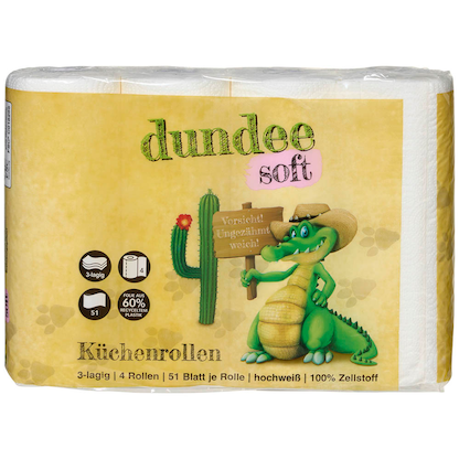 Artikelbild 6 für dundee Küchenrollen 3-lagig, 4 Rollen, Artikelnummer 528627