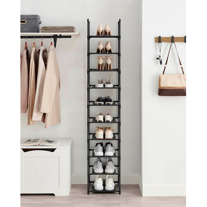 Artikelbild 5 für SONGMICS Schuhregal schwarz 33,0 x 33,0 x 173,0 cm, 1 St., Artikelnummer 260939