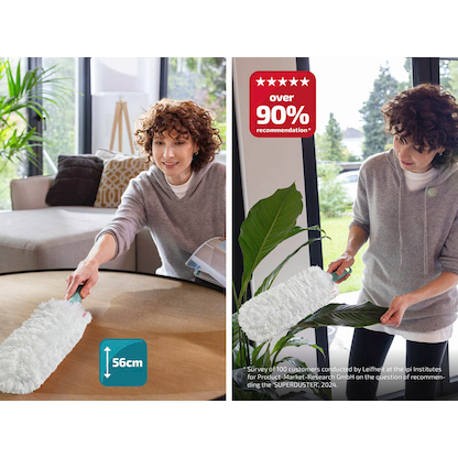 Artikelbild 4 für LEIFHEIT Staubwischer SUPERDUSTER XL weiß/türkis Kunststoff 12,0 cm breit, Artikelnummer 724787