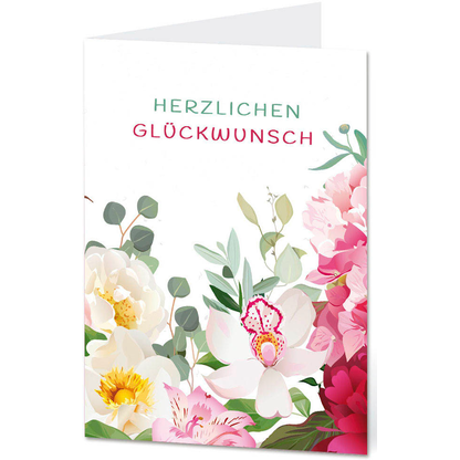Artikelbild für LUMA Glückwunschkarte Blumen LU1680 DIN B6, 1 St., Artikelnummer 403847