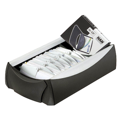 Artikelbild für HAN Visitenkartenbox schwarz, für bis zu 500 Visitenkarten, Artikelnummer 656210